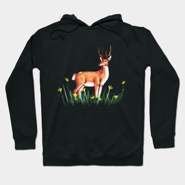 White tailed Deer Hoodie by L.M. Knight